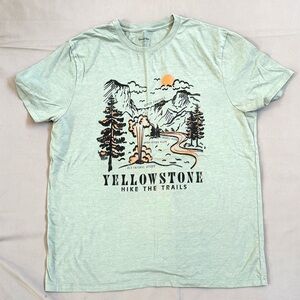 Goodfellow & Co Light Green Yellowstone Graphic Tee